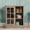 Homcom Wine Bar Cabinet, Small Sideboard Buffet Cabinet, Kitchen Storage Cabinet With 6 Bottle Wine Rack And Stemware Racks, Sliding Galss Door, Shelves Brown Mdf