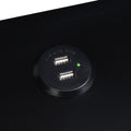 Black Storage Accent Table With Usb Black Primary Living Space Pine Drawers Rectangular Wood