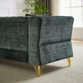 81.5 Inch Chenille Corner Sofal Shaped Sectional Couch, 5 Seater Corner Sofas With 3 Cushions For Living Room, Bedroom, Apartment, Office Green Foam Chenille 5 Seat