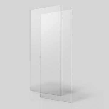 Glass Panel Only, 1 4" 6Mm Clear Tempered Glass, 24D01P05Gb Clear Tempered Glass