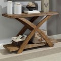 Transitional 1Pc Sofa Table Occasional Tables Plank Style Top Antique Light Oak Open Bottom Shelf Light Oak Primary Living Space Antique,Contemporary,Modern,Rustic,Transitional Rubberwood Open Storage Rectangular Console Tables Solid Wood