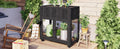 Patio 35.4''X17.7''X37.4'' Mini Wood Cold Frame, Compact 2 Doors Garden Greenhouse With Wheels, Raised Bed With Liner For Indoor Outdoor Use, Black Black Garden & Outdoor Casual Wood