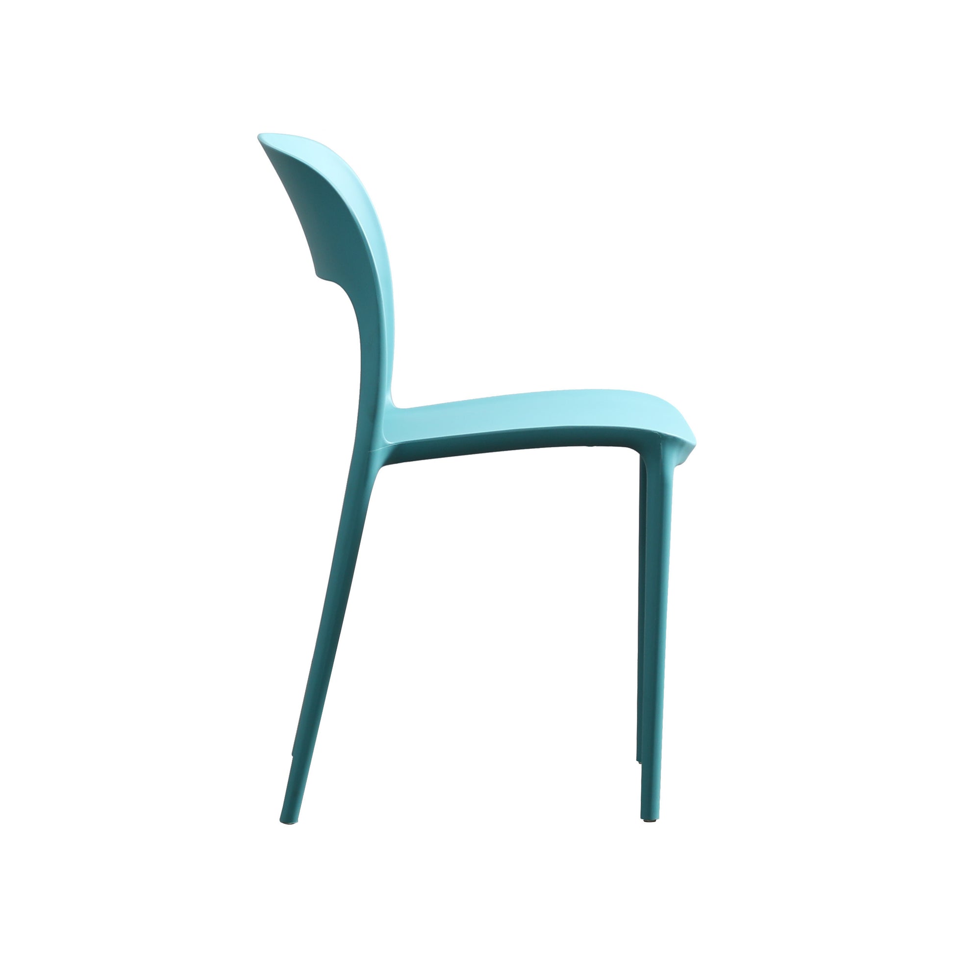 Katherina Injection Molding Pp Chair Set Of 2 Teal Polypropylene