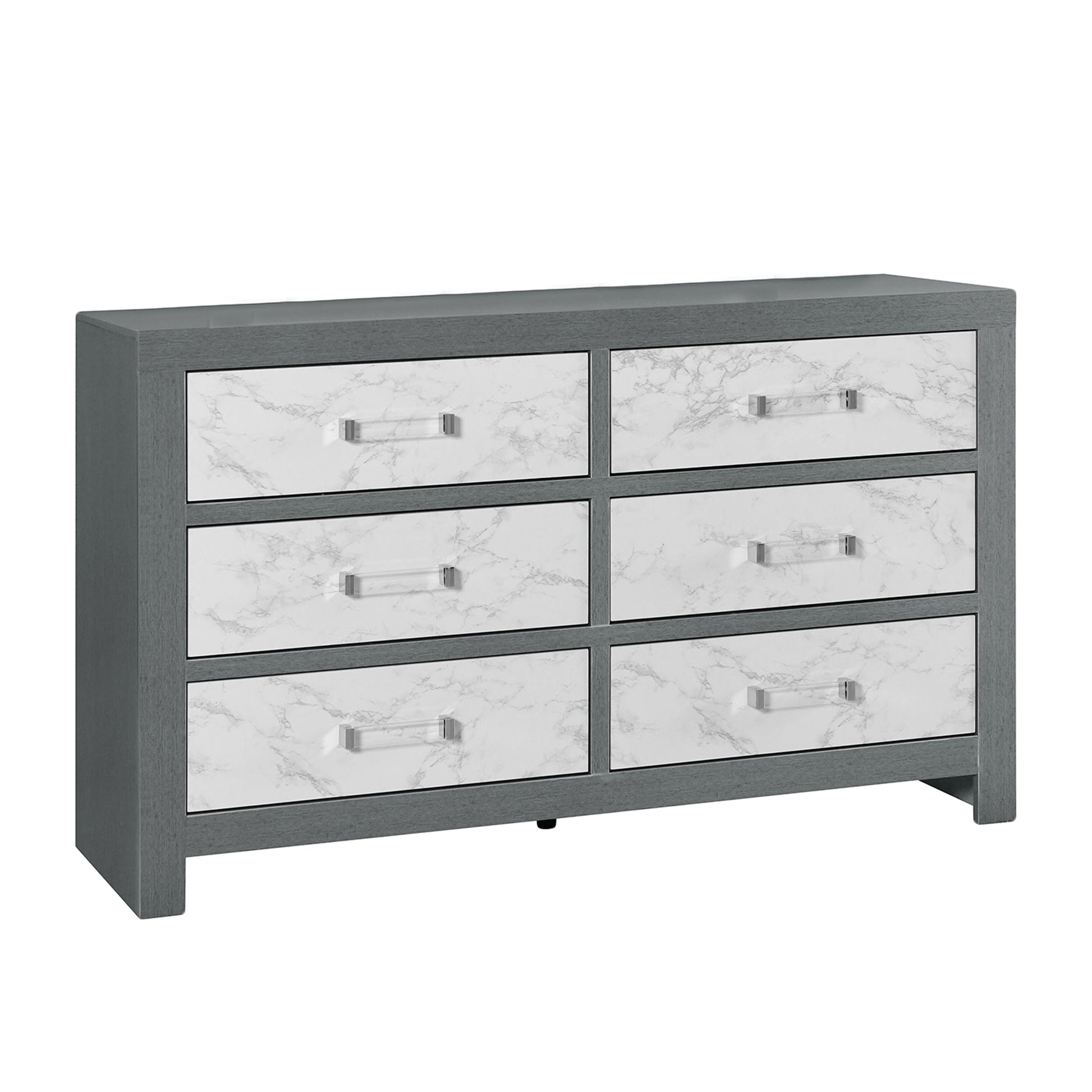 Rush Grey Dresser Grey Solid Wood Mdf