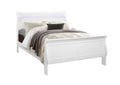 Charlston White Full Bed With Led White Solid Wood Mdf