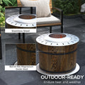 Outsunny Smokeless Fire Pit With Fireproof Mat, 20