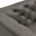 92.52 Inch Genuine Leather Couch 3 Seater Sofa With Tufted Back,Grain Leather Couch With Feather,Down Topper On Seating Surfaces Sofa For Living Room, Comfy Sofa Couch With Extra Deep Seats,Graphite Natural Graphite Genuine Leather 3 Seat