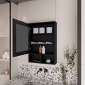 Medicine Cabinet Gibson, Bathroom, Black Black Particle Board Engineered Wood
