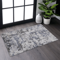 Naar Payas Collection 2X3 Grey Denim Traditional Non Shedding Living Room Bedroom Dining Home Office Stylish And Stain Resistant Area Rug Grey Polyester