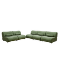 5 Piece Green Modular Cloud Sofa With Comfortable Recline & Sleek Design Chenille Upholstered Sectional Sofa For Living Room Elegant & Versatile Seating Green Chenille 5 Seat