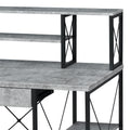 Amiel All Purpose Gray Finish Writing Desk Gray Synthetic Wood