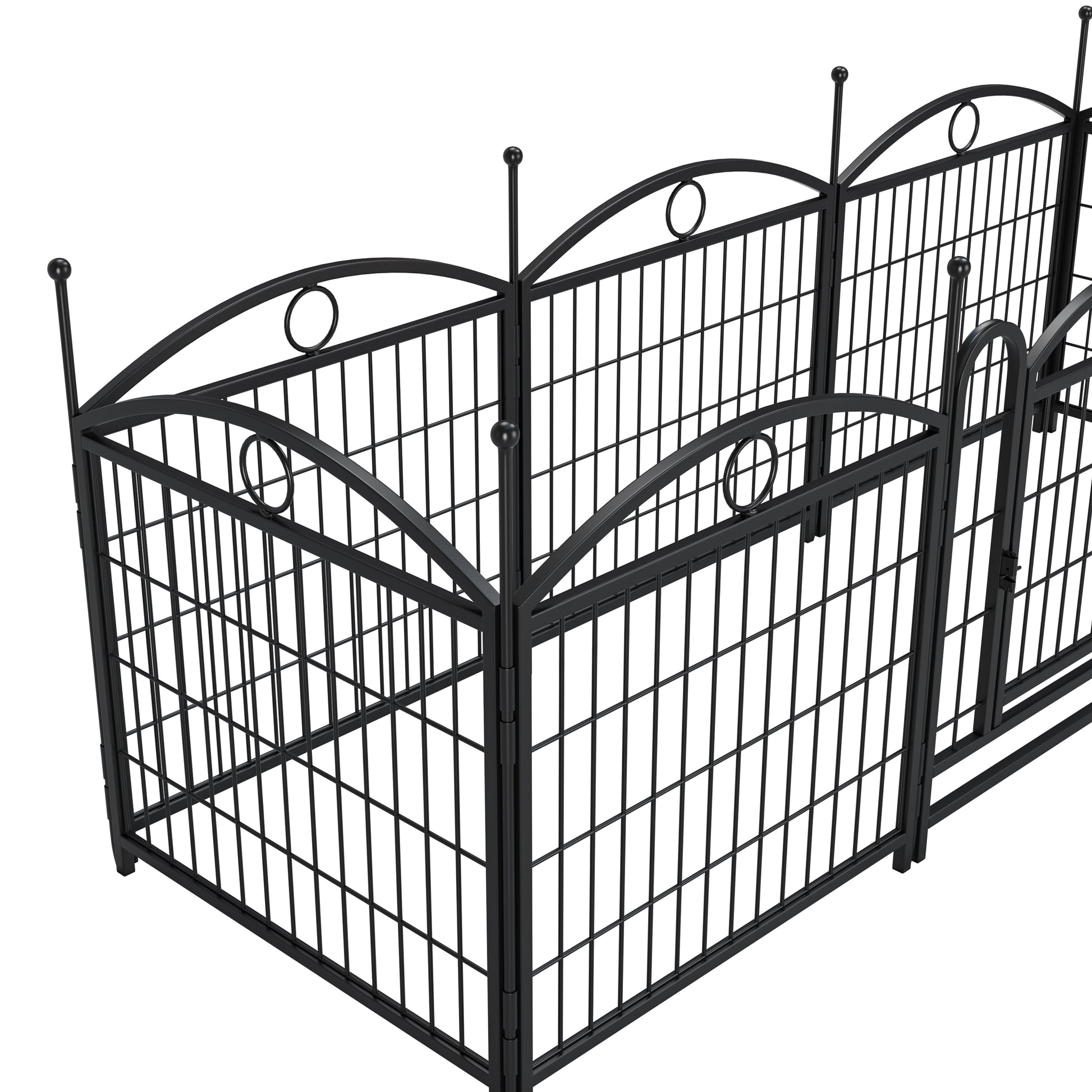 Dog Playpen Indoor 24 Inch 8 Panels Metal Dog Pen Pet Dog Fence Outdoor Exercise Pen With Doors, Heavy Duty Dog Fence Puppy Pen For Large Medium Small Dogs Indoor Outdoor Foldable Pet Exercise Pen