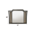 Kaitlyn Metallic Gray Finish Mirror W Led Silver Grey Mirror,Synthetic Wood