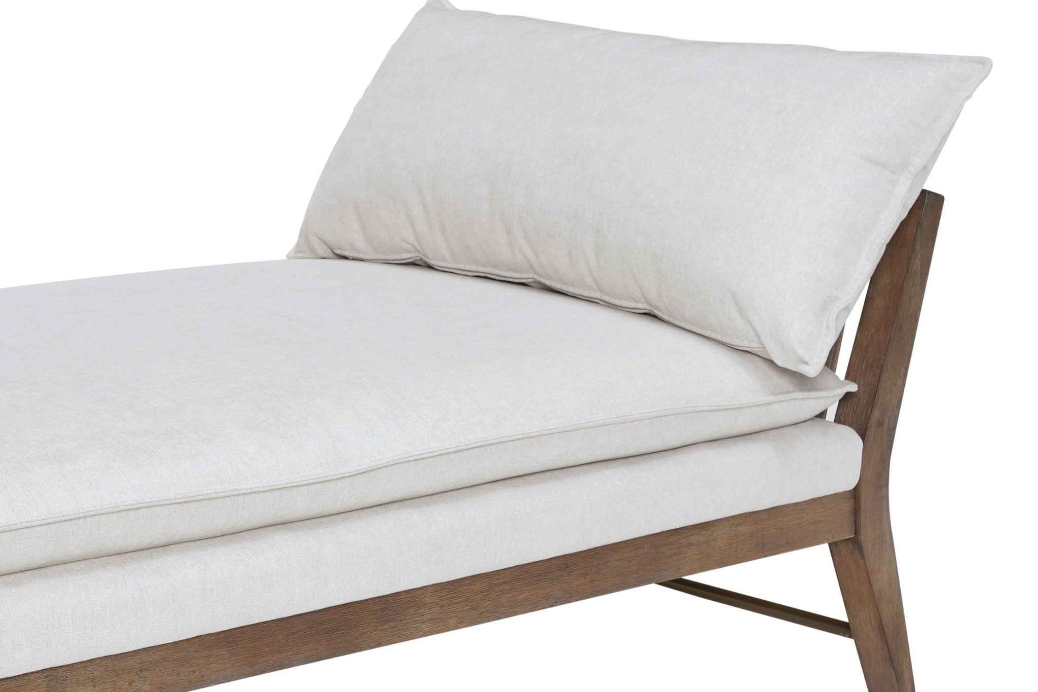 Daybed W Leather Strap Detail White Upholstered