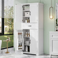 Bathroom Storage Cabinet With Multi Functional Storage Space, Drawer With Slide Rails, Adjustable Shelf, White White Mdf