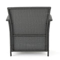 St Lucia Chair Grey Pe Rattan Iron Waterproof Fabric