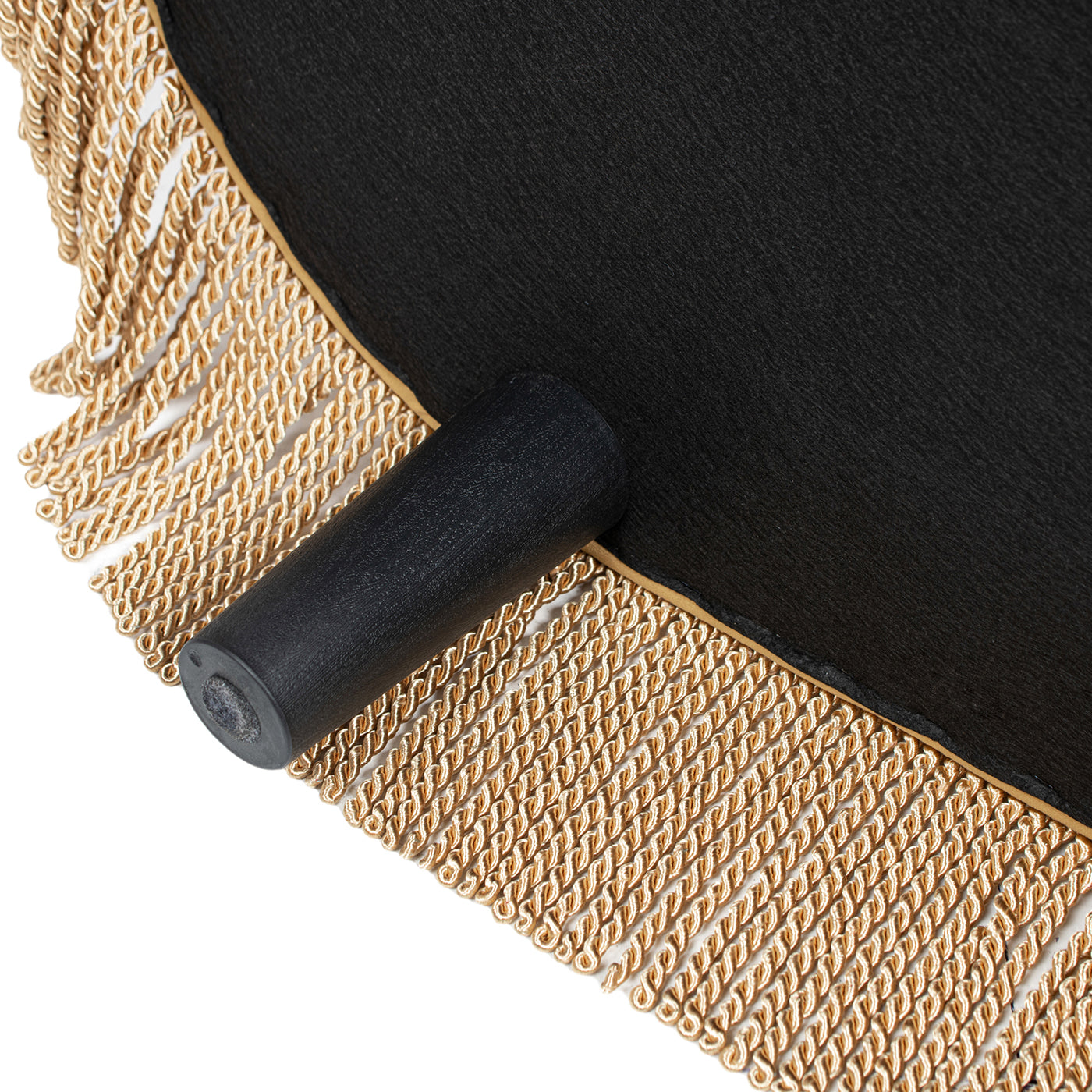 Melinda 48.5" Oval Tufted Bullion Fringe Storage Bench, Gold Velvet Yellow Foam Velvet