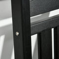 Outsunny Outdoor Rocking Chair, All Weather Resistant Hdpe Rocking Patio Chairs With Rustic High Back, Armrests, Oversized Seat And Slatted Backrest, 350Lbs Weight Capacity, Black Black Plastic