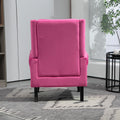 Coolmore Wood Frame Armchair, Modern Accent Chair Lounge Chair With Sturdy Wood Legs For Living Room Bedroom Red Red Foam Velvet