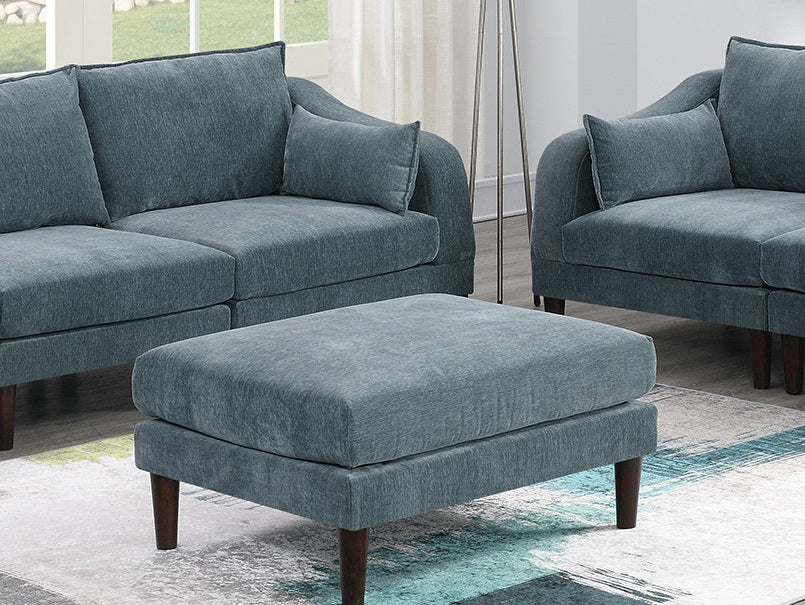 6Pcs Modular Sofa Set 4X One Arm Chairs 1X Armless Chair 1X Ottoman Living Room Furniture Mineral Color Morgan Fabric Grayish Primary Living Space Cushion Back Classic,Contemporary,Modern Modular