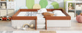 King Size Upholstered Daybed Frame With Fence And Stairs, Brown White King Brown White Mdf Lvl