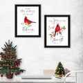 2 Piece Vignette The Lord Is My Strength Red Cardinals Black Framed Wall Art For Living Room, Bedroom Wall Art Print For Home Decor By Annie Lapoint Multicolor Wood Paper