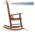 Outdoor Rocking Chair Patio Rocker Brown Brown Acacia Wood