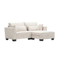 United Modular Sectional Sofa L Shaped Modular Couch With Reversible Chaise Modular Sofa Sectional Couch With Storage Seats Beige Velvet 2 Seat