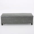 Glouster Storage Ottoman V2 Dark Grey Pu