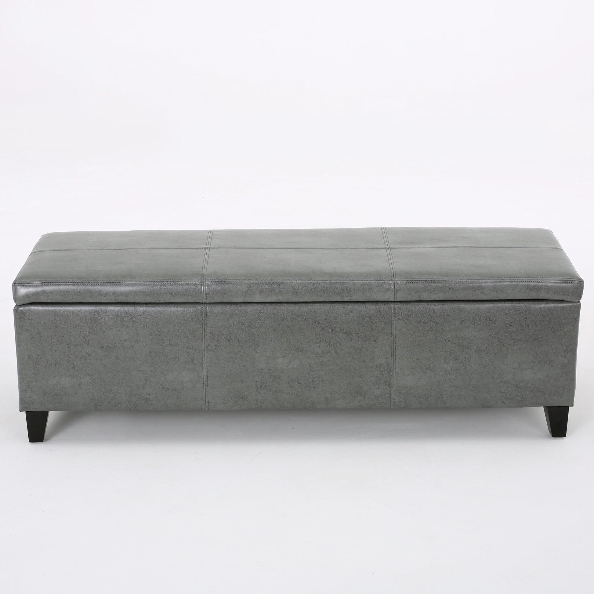 Glouster Storage Ottoman V2 Dark Grey Pu