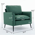 Ts Cat Paw Leather Upholstered Sofa Green Leather 1 Seat