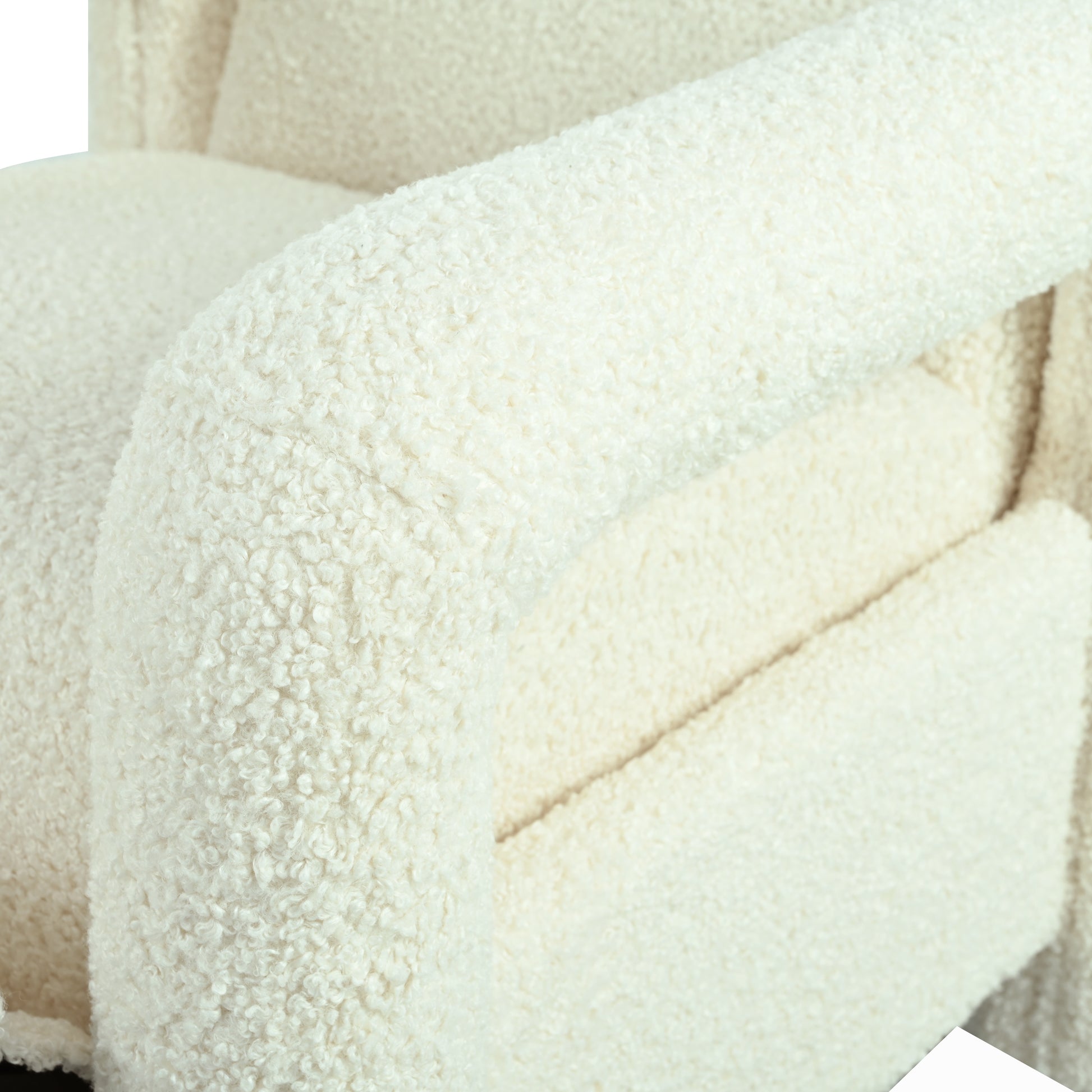 31.25" Push Back Recliner Armchair Upholstered Recliner Chair Single Sofa With Adjustable Backrest For Living Room, Beige Beige Teddy