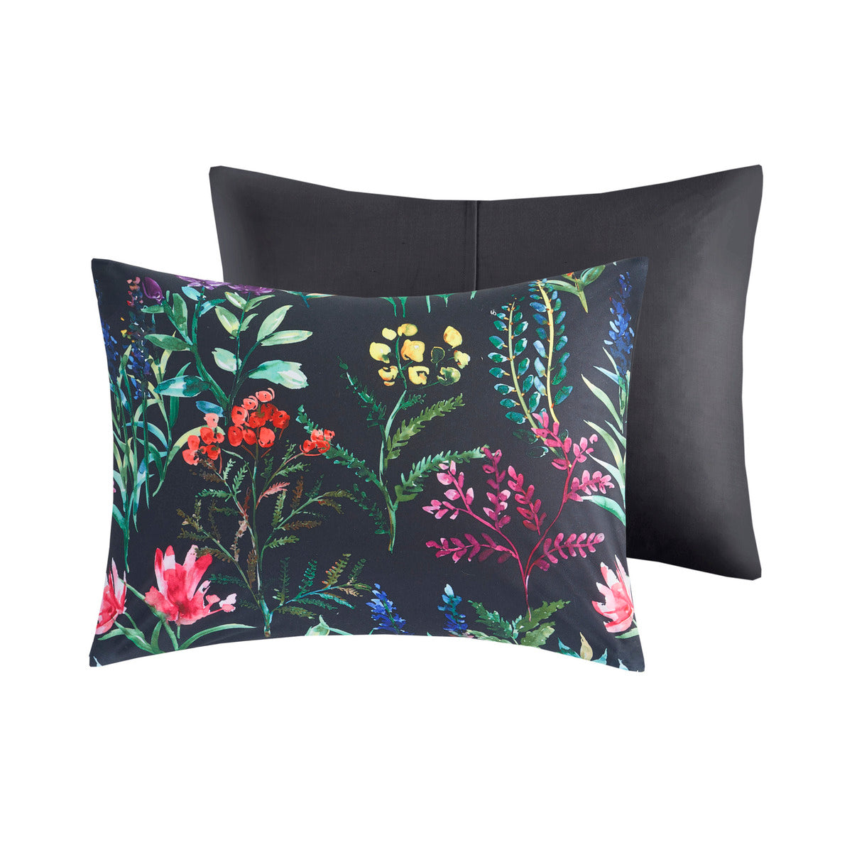5 Piece Comforter Set Black Full Queen Full Multicolor Polyester