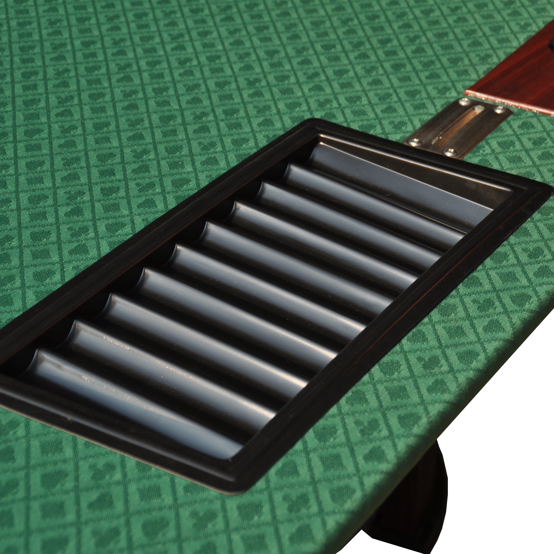 96" Poker Table Model 16367 Green With U Shape Legs, Drox Box, Chips Tray Green Primary Living Space Modern Wood