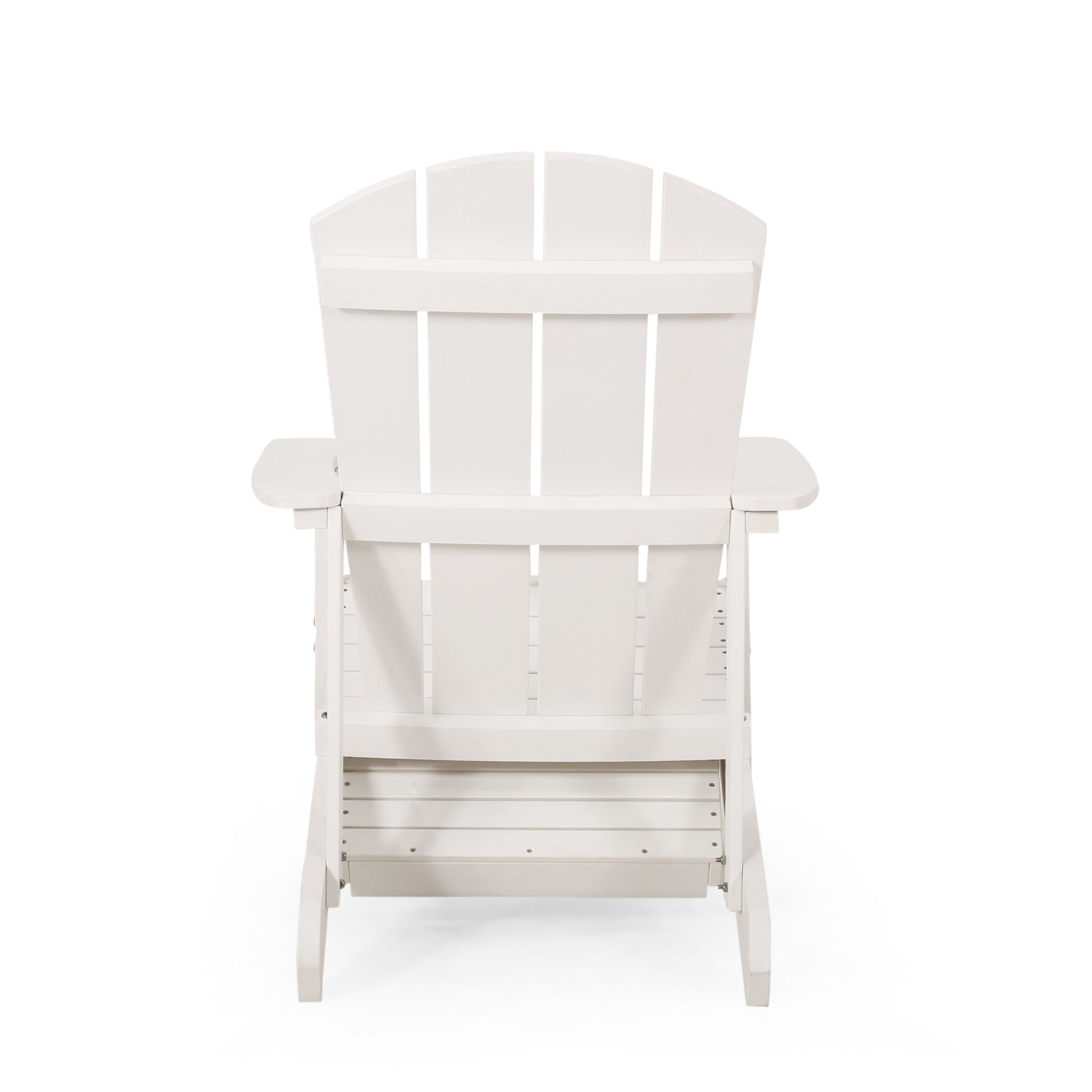 Hunter Adirondack Chair With Hideaway Ottoman White Wood