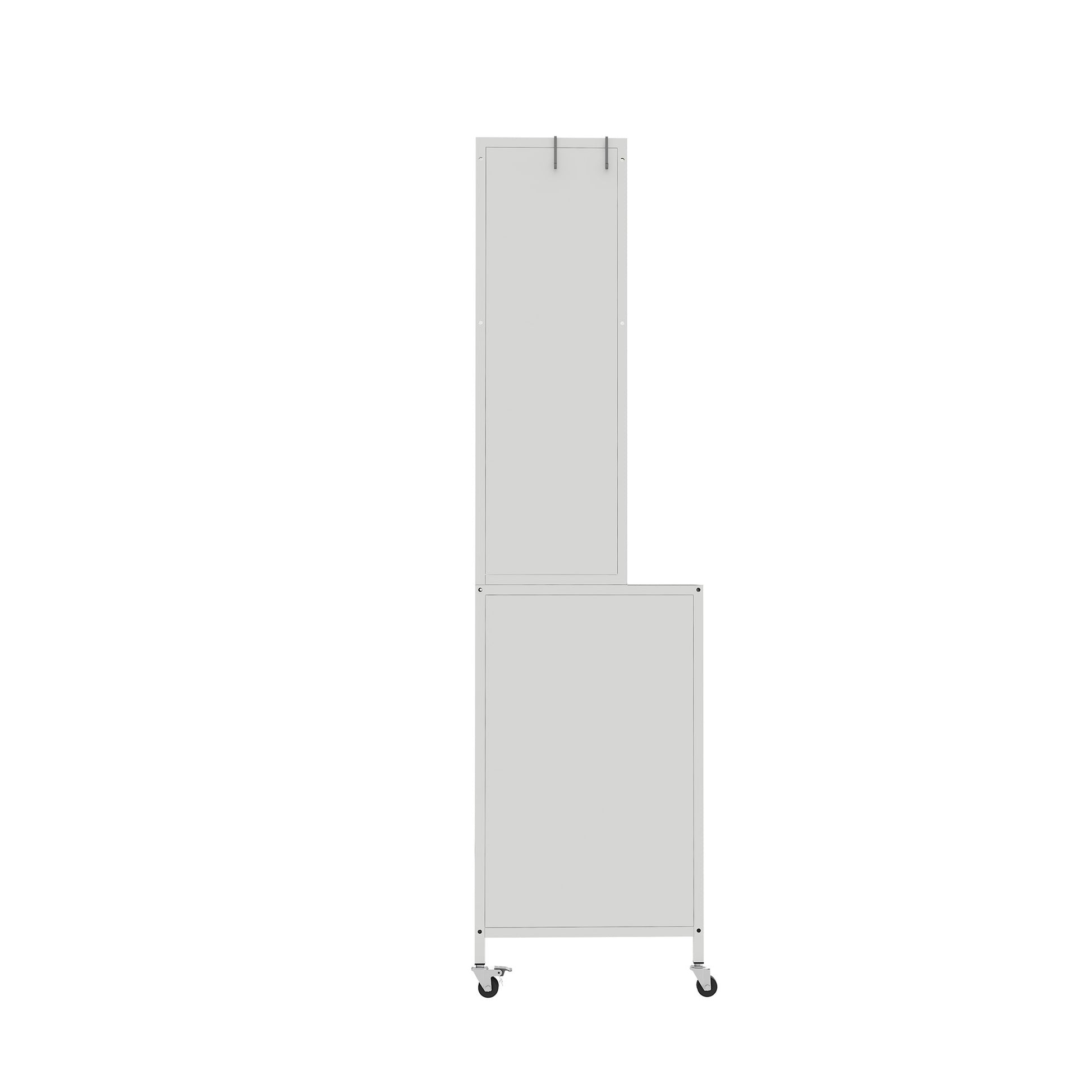 Kitchen Pantry Cabinet, Tall Storage Cabinet With Glass Doors & Adjustable Shelves, Cabinet Cupboard For Kitchen, Living Room, Dinning Room, White White Kitchen Modern Glass Doors Steel