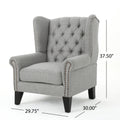 Accent Chair Grey Fabric
