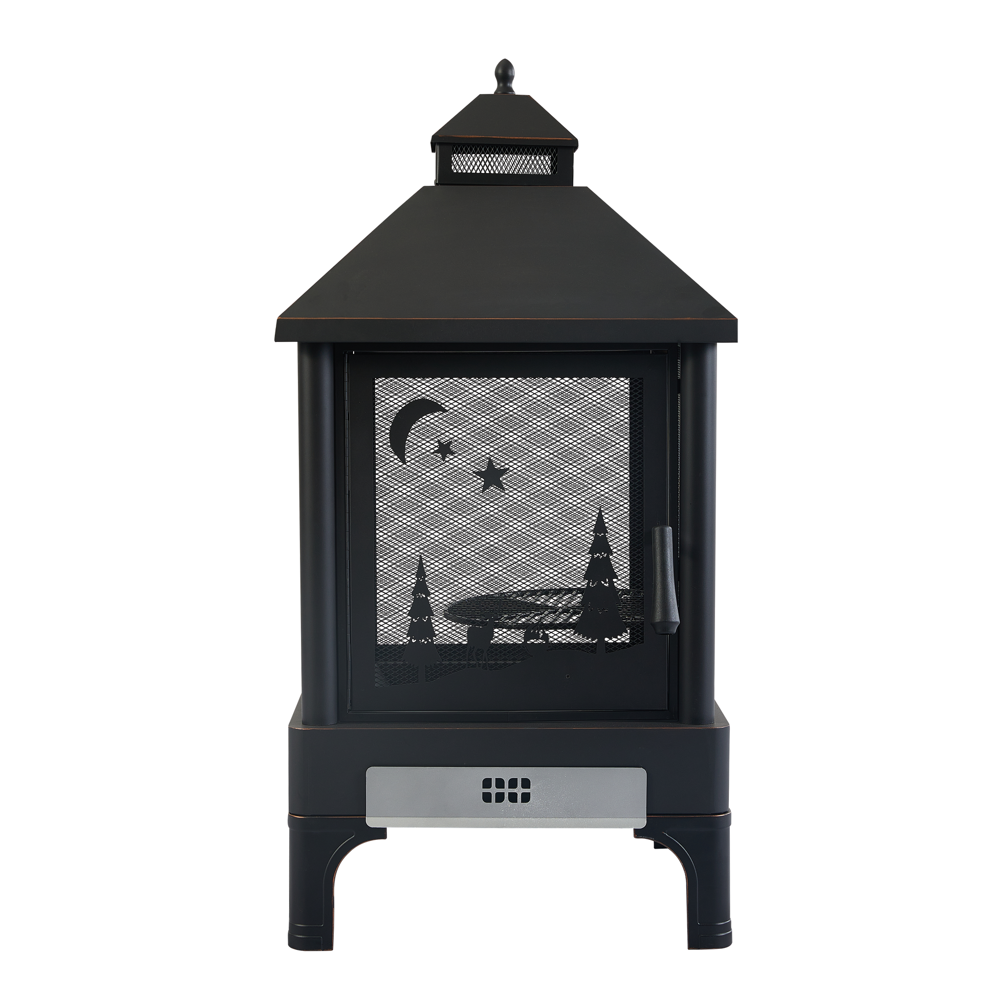 Xot036 Garden Metal Outdoor Heating Furnace For Backyard Fir Pit Black Garden & Outdoor Metal