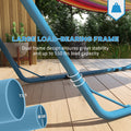 Outsunny Hammock Stand For 2 Person, Portable Adjustable Steel Frame Hammock Stand With Weather Resistant Finish, For 9 14Ft Hammocks, 10.3', 550 Lbs. Capacity, Blue Blue Steel