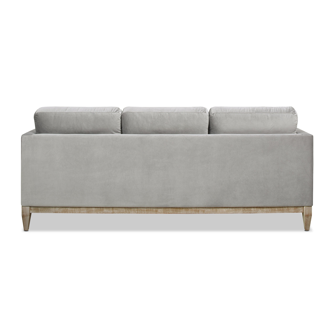 Knox 84" Modern Farmhouse Sofa, Opal Grey Velvet Gray Wood Foam Velvet 3 Seat