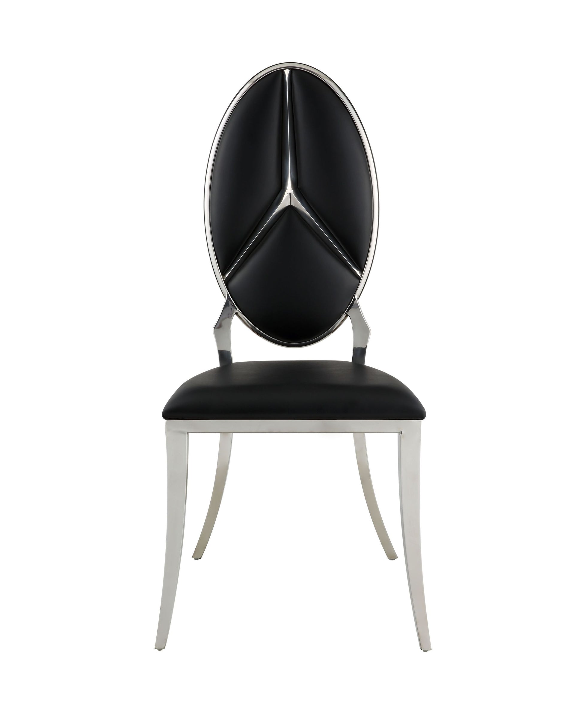 Black Side Chair With Oval Back Set Of 2 Solid Black Dining Room Modern Side Chair Solid Back Set Of 2 Faux Leather