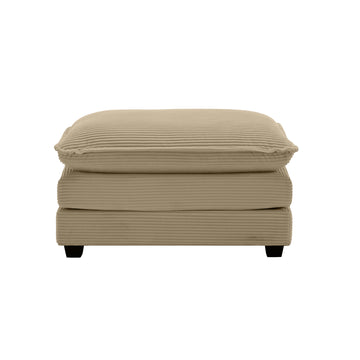 Ottoman Footstool In Corduroy Fabric, Can Be Used With 2 Seater Sofas, 3 Seater Sofas And 4 Seater Sofas,Tan Corduroy Fabric Tan Corduroy