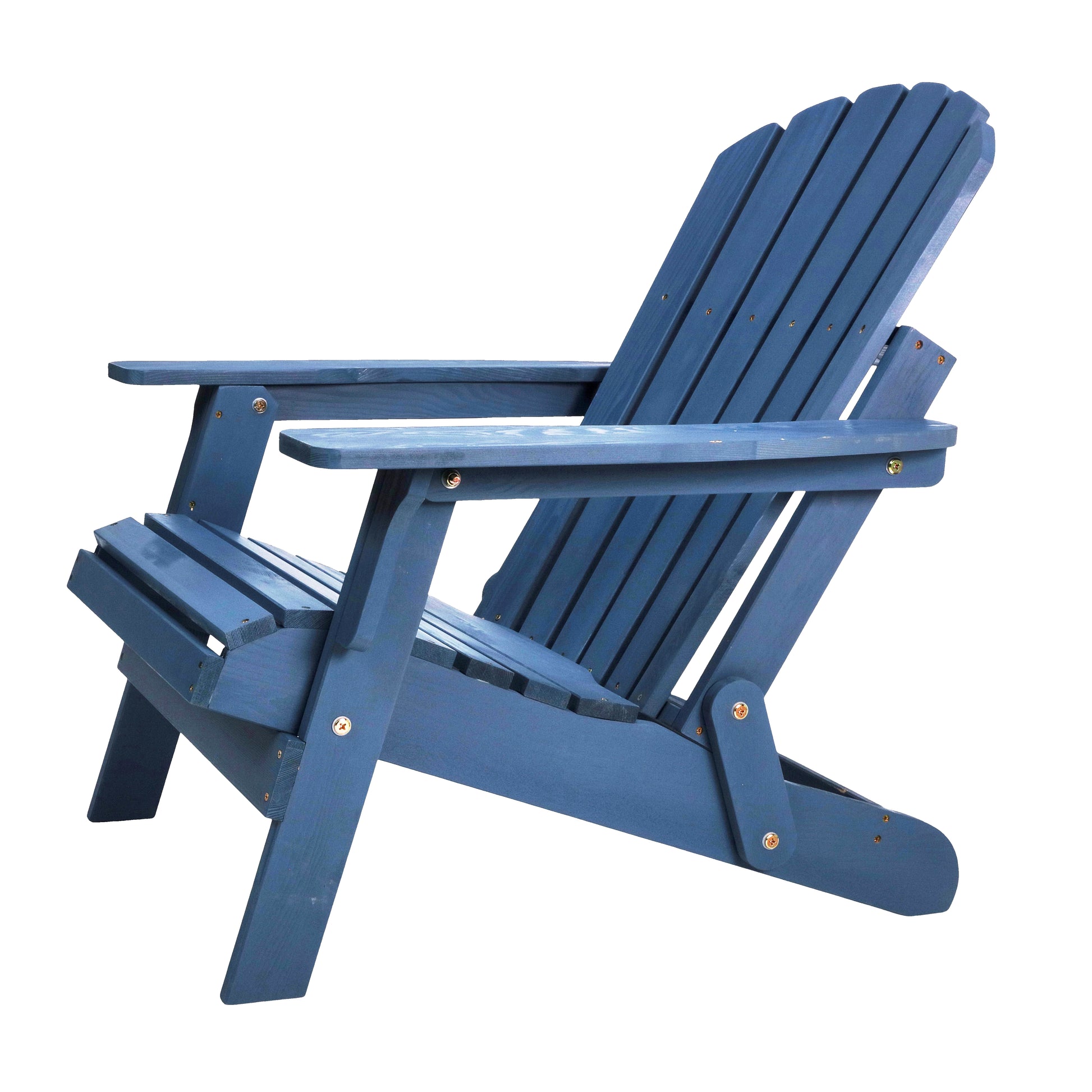 Oversize Wooden Outdoor Folding Adirondack Chair With Pre Assembled Backrest & Seatboard, Wood Patio Chair For Garden Backyard Porch Pool Deck Firepit No Adirondack Blue Garden & Outdoor Solid Wood