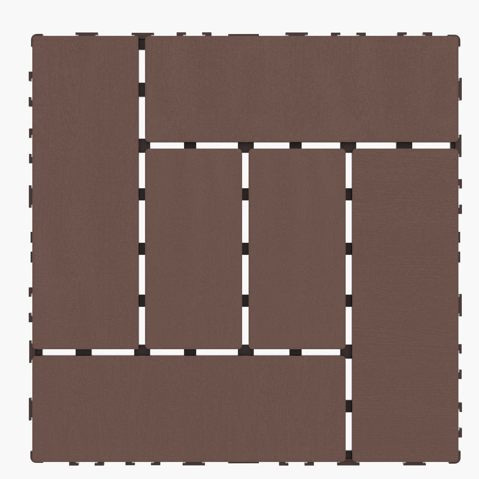 Zz Style 12" Patio Deck Tiles, Diy Module Interlocking Decking Tiles Floor Tile,Easy And Quick Installation Court Tiles For Porch Poolside Balcony Backyard 44Pcs Red Brown Red Brown Polypropylene