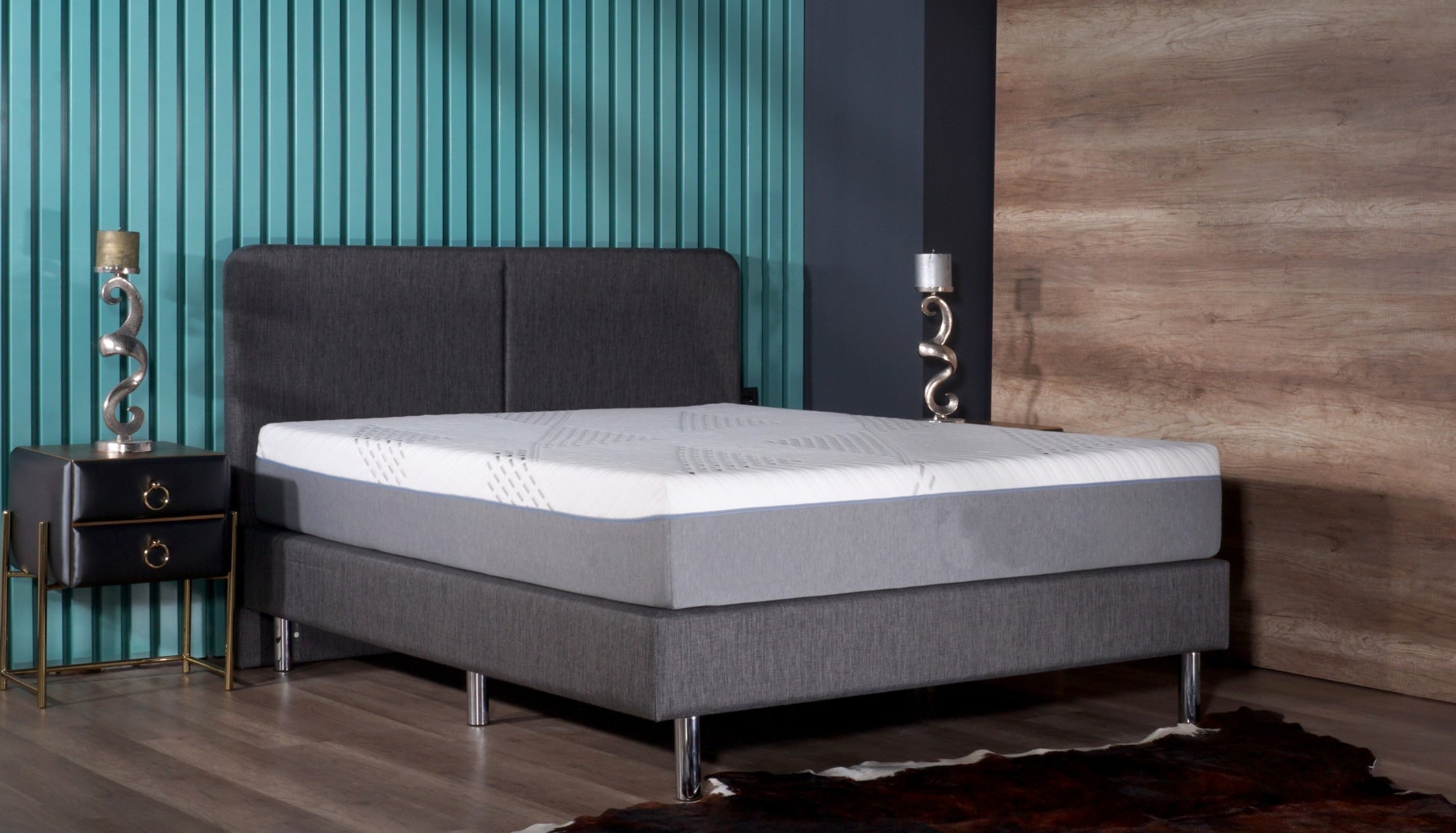 Full Size Cypress 10'' Medium Cooling Gel Memory Edge Support Pocket Spring Removable Cover Hybrid Mattress White Gray Foam Spring Full