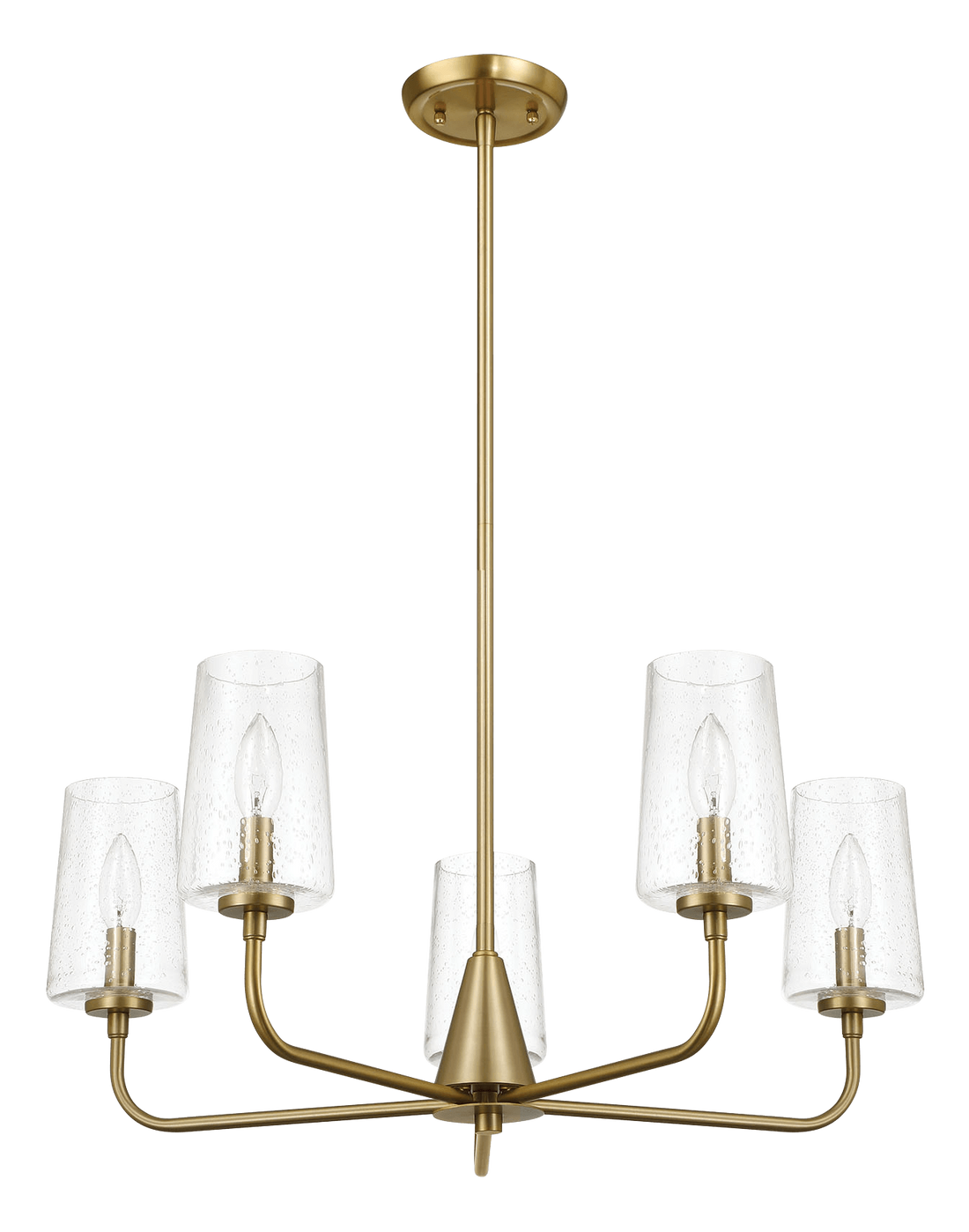 Dazzle Five Lights Chandelier With Clear Seeded Glass Satin Brass Antique Brass,Clear,Gold Brass,Glass