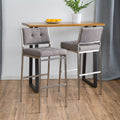 Barstool Light Grey Fabric