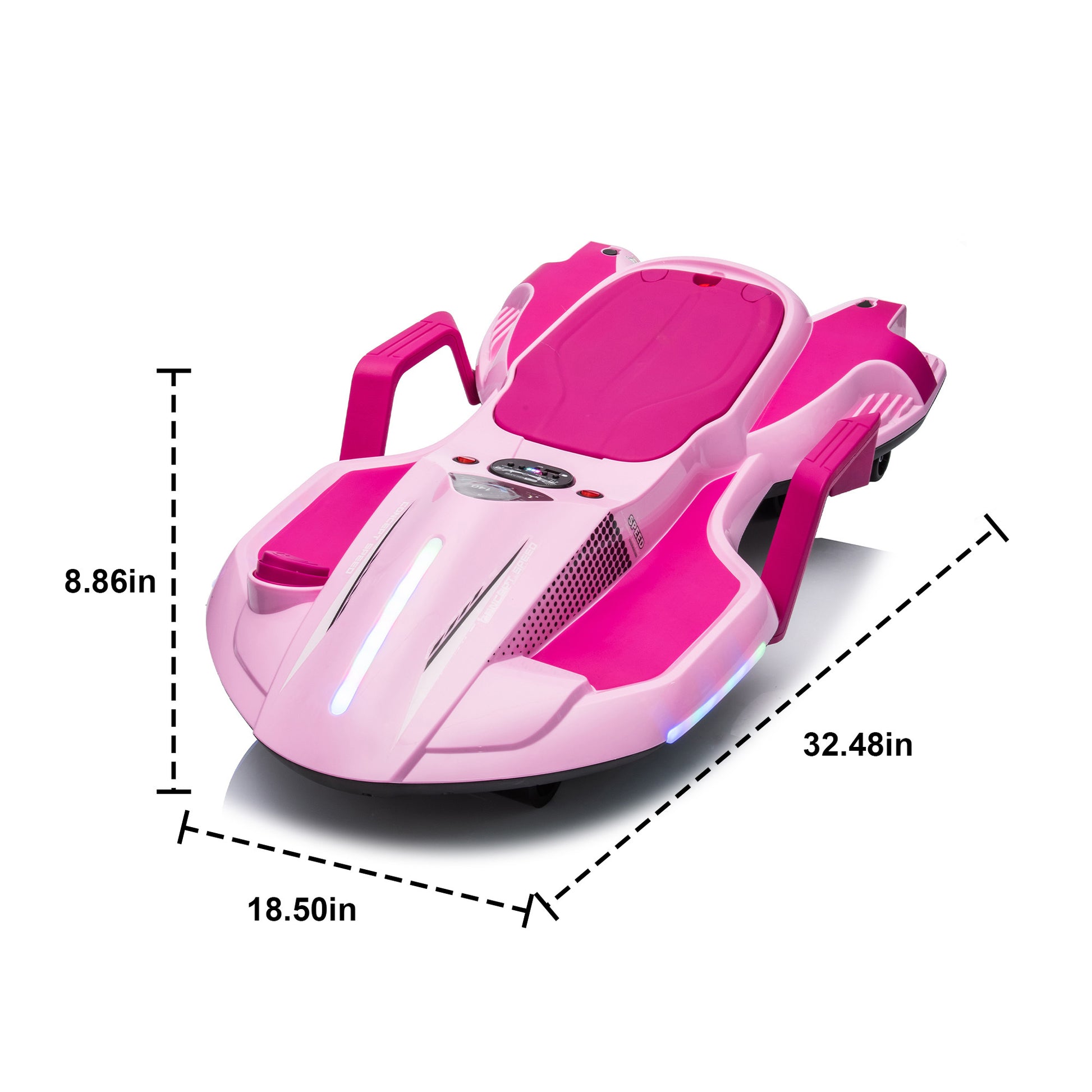 24V Kids Ride On Electric Scooter W Helmet Knee Pads,24V Ride On Toy For Kids,Spray Function,2Wd 400W Wheel Hub Motor,5.59 6.84Mph,Gravity Steering,Use For 1 2 Hours,Exercise Your Child Age 6 . Pink Polypropylene