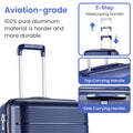 Luggage Sets 4 Piece 14 20 24 28 Pp Lightweight & Durable Expandable Suitcase Navy Blue Polypropylene