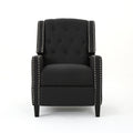 Classic Dark Grey Fabric Push Back Chair Dark Gray Fabric